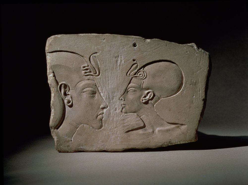 A placa de Wilbour, da moderna Amarna, New Kingdom (calcário) de Egyptian 18th Dynasty