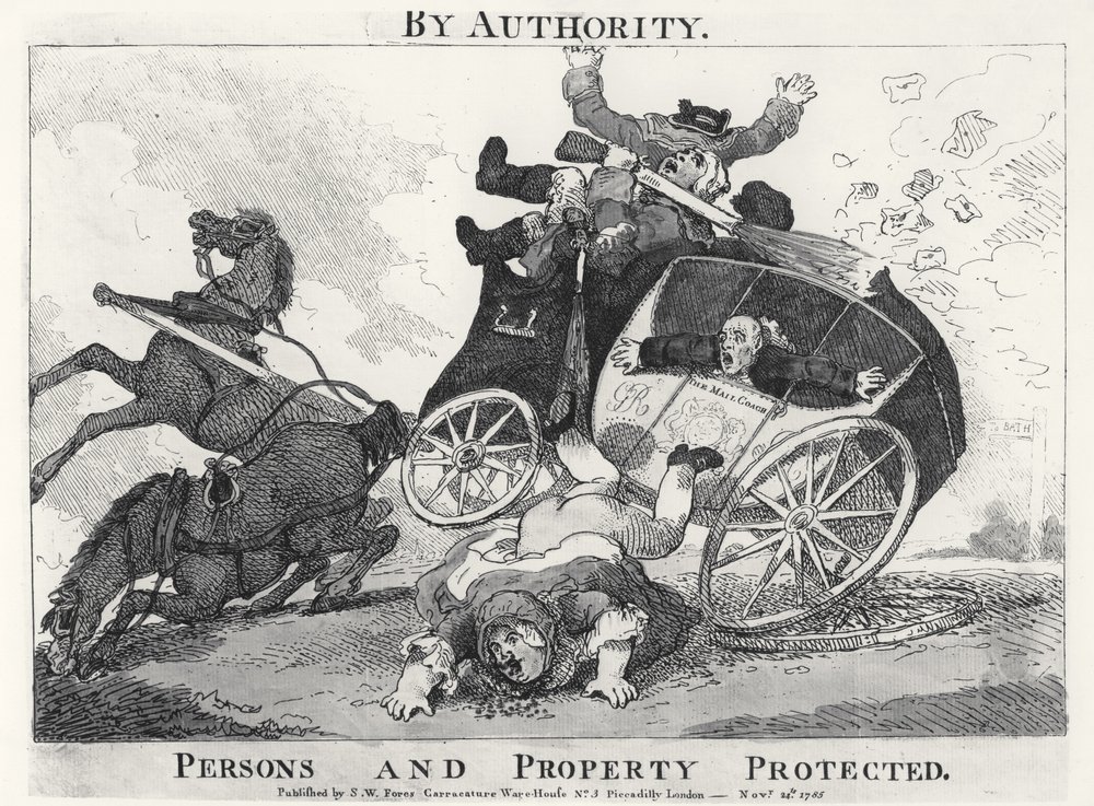 Por autoridade. Pessoas e propriedade protegida, pub. por SW Fores, 1785 de English School