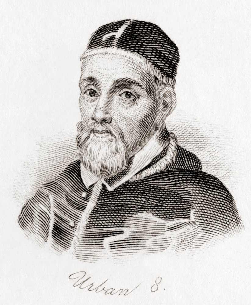 Papa Urbano VIII, c.1568 -1644, nascido Maffeo Barberini (gravura) de English School