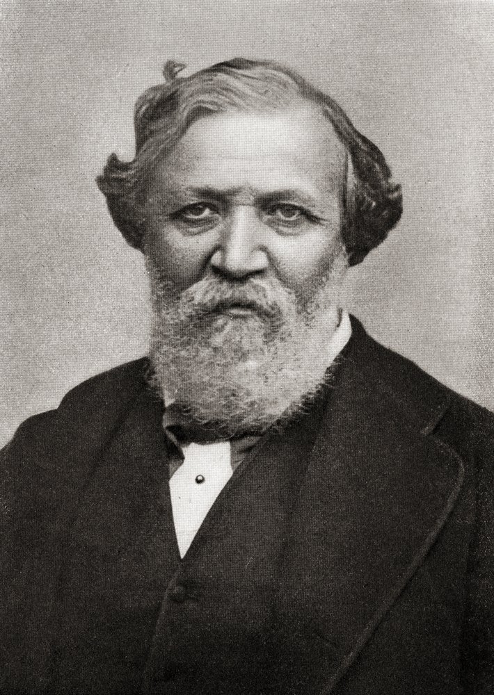 Retrato do poeta inglês Robert Browning (1812-89) de English School