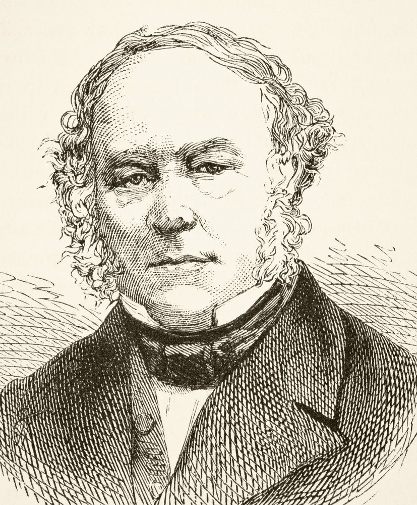 Sir Rowland Hill, de "A História Nacional e Doméstica da Inglaterra", de William Hickman Smith Aubrey (1858-1916) publicou Londres, c.1890 de English School