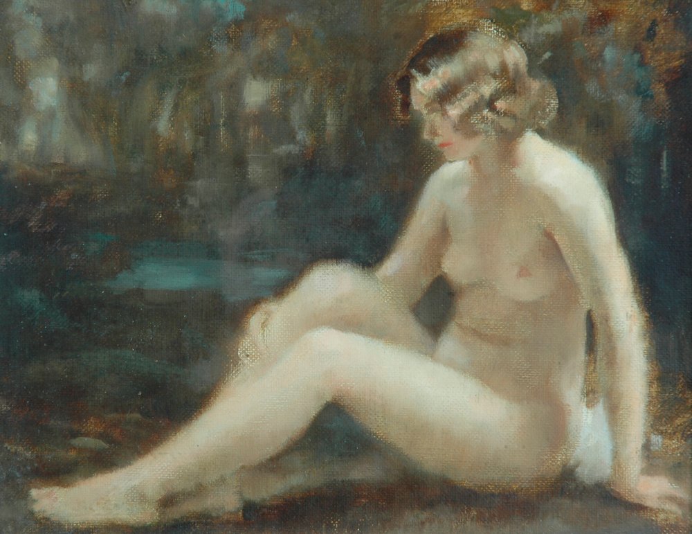 Um lago no bosque de Ernest Leopold Sichel