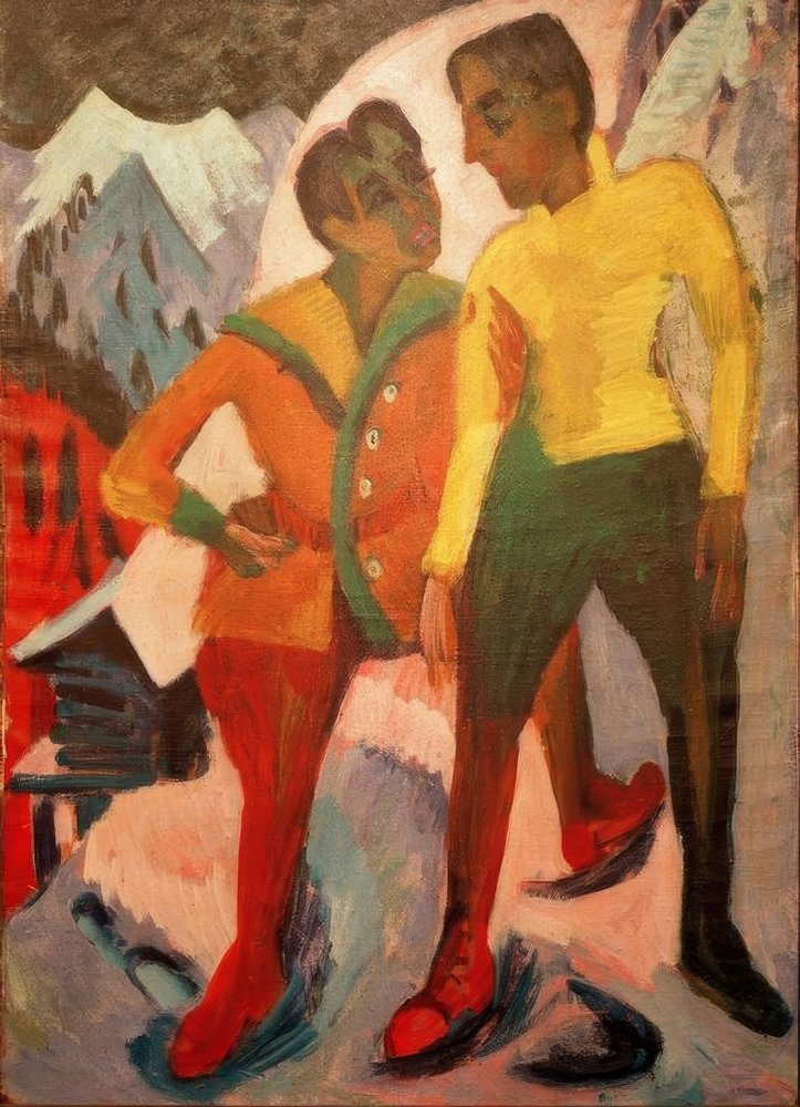 Dois irmãos Mardersteig de Ernst Ludwig Kirchner
