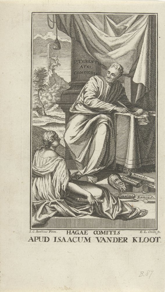 Página de título da Comedia para Terentius
Comoediae (título sobre o objecto) de Ernst Ludwig Creite
