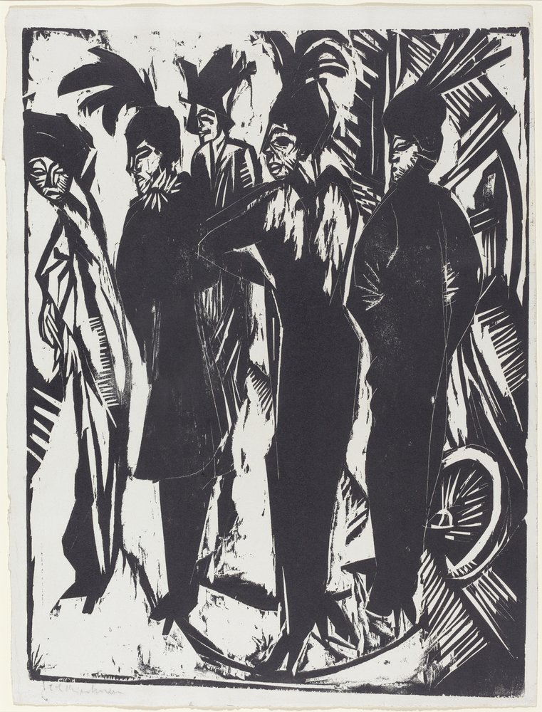 Cinco mulheres na rua | Ernst Ludwig Kirchner