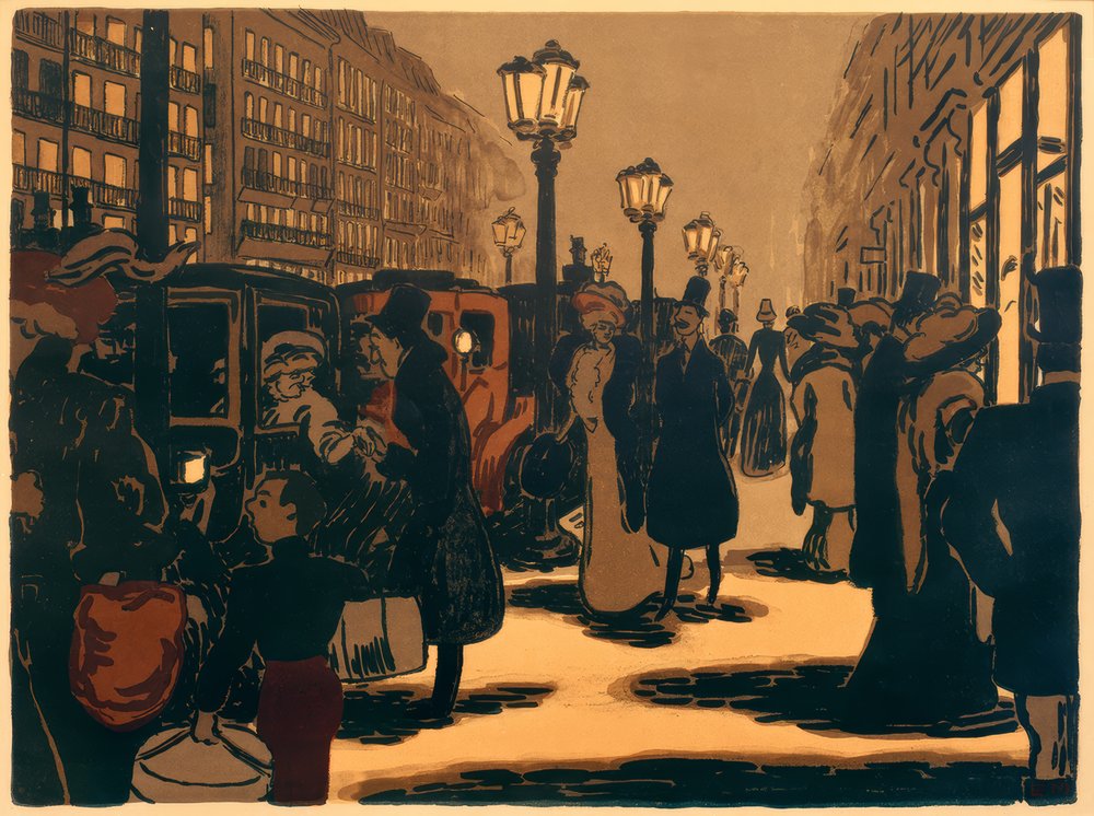 cenário parisiense de rua de Ernst Matthes