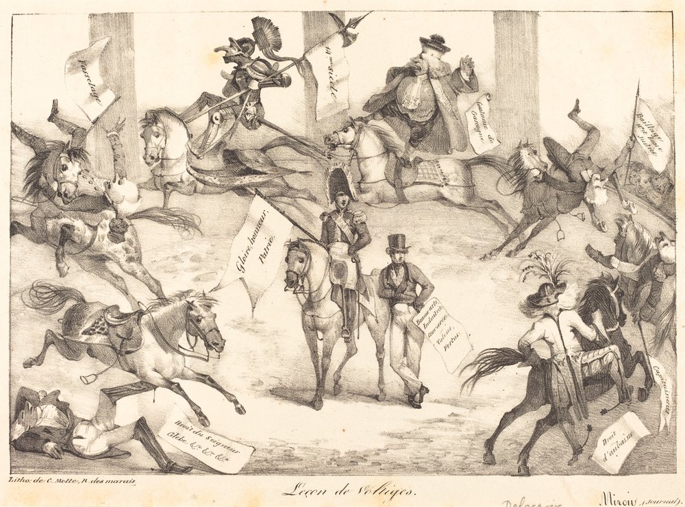 Aula de salto (truque de equitação) de Eugène Delacroix