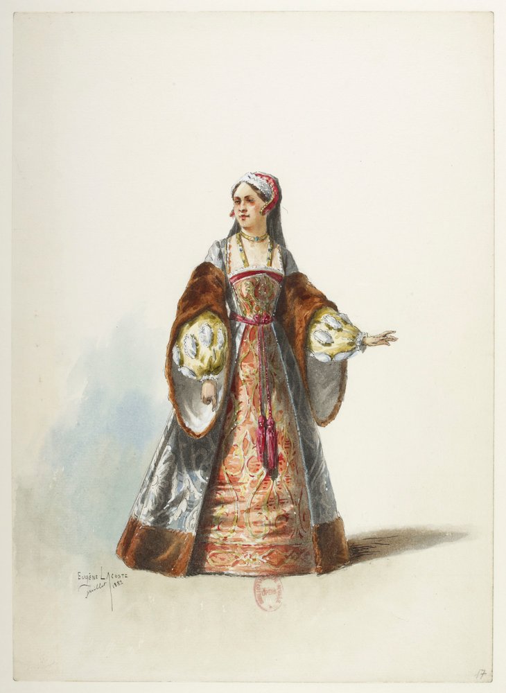 Btv1b84558104 17 - Saint-Saëns - Henrique VIII - Maquetas de trajes - Lacoste - 17º Traje de Eugene Lacoste