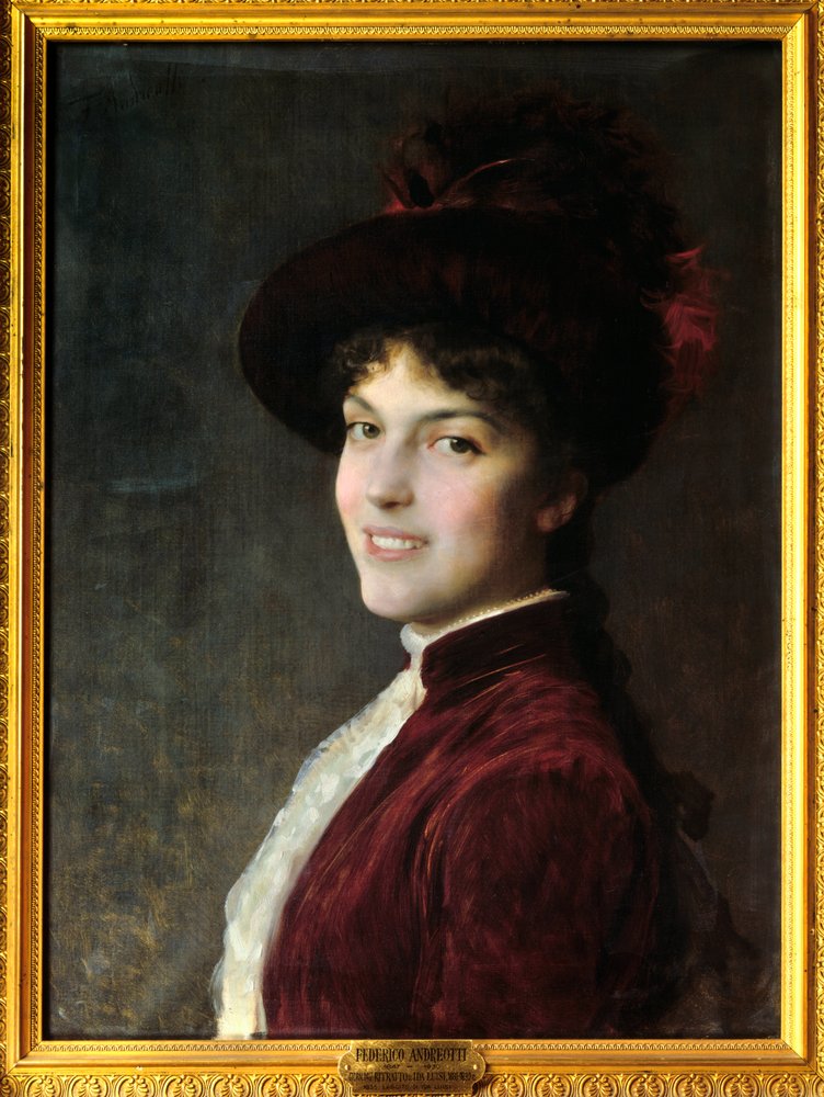 Retrato de Ida Louise Pintura de Federico Andreotti (1847-1930) 1880 Florença, Museu de Arte Moderna de Federigo Andreotti