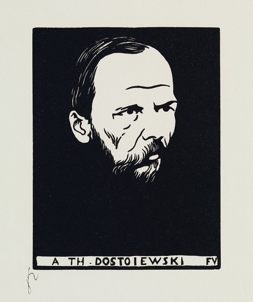A Th. Dostoiewski, 1895 de Felix Edouard Vallotton
