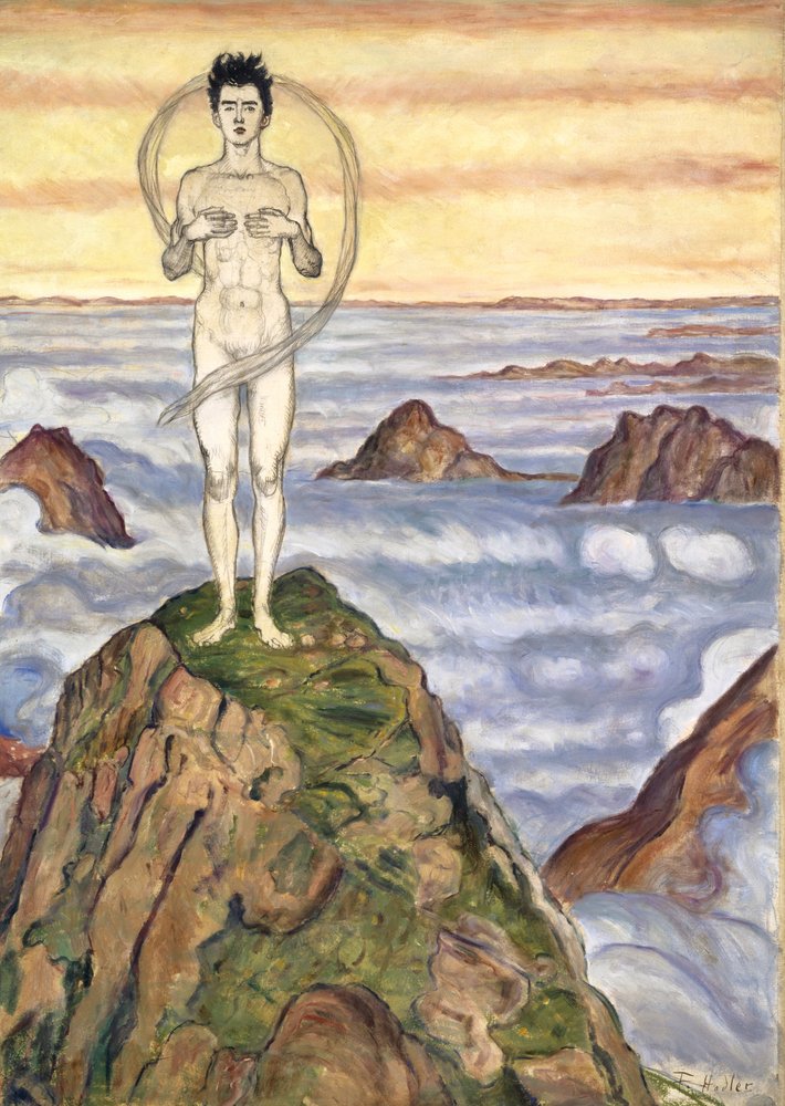 View Into Infinity, 1903 (óleo e lápis em papel sobre tela) de Ferdinand Hodler