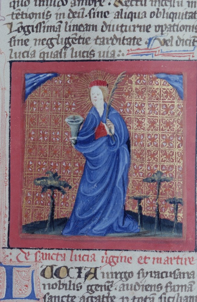 Sra. Gen 1111 Página da Legenda Aurea, Bruges, c.1400-10 de Flemish School