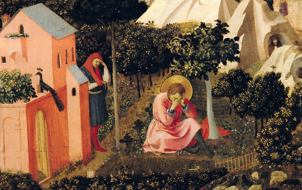 A Conversão de Santo Agostinho (tempera no painel) de Fra Angelico