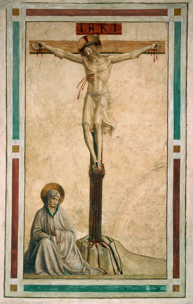 Cela 22: Crucifixão com a Virgem Maria de Fra (c.1387-1455) Angelico