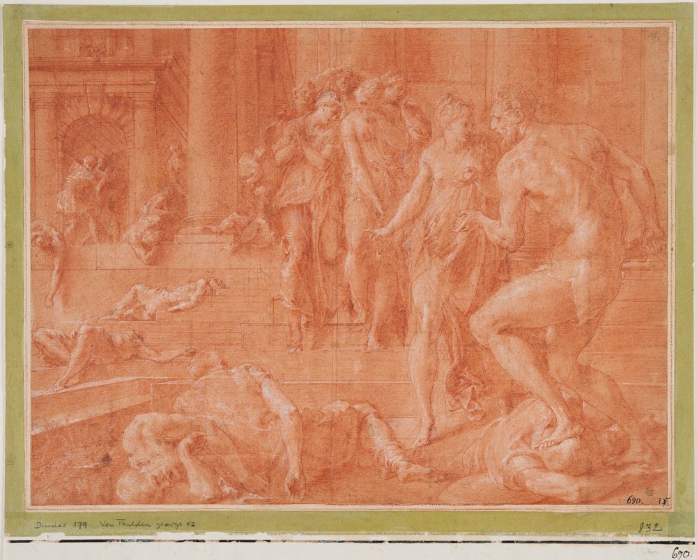 Ulisses ordena a morte dos servos de Penélope de Francesco Primaticcio