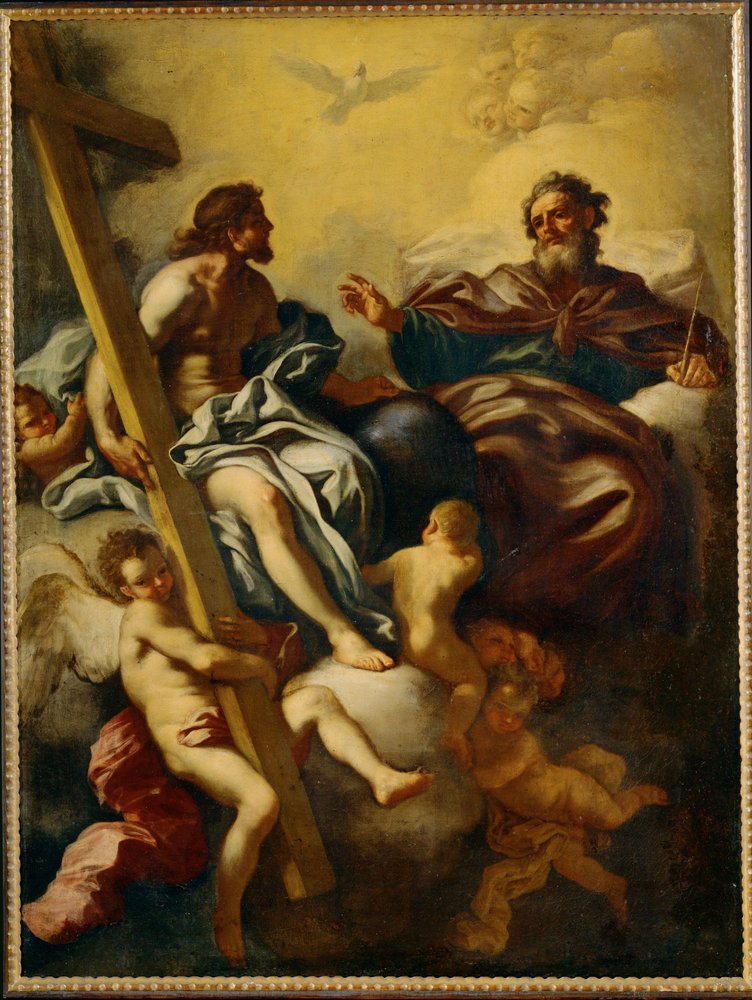 A Santíssima Trindade (pintura sobre tela) de Francesco Solimena