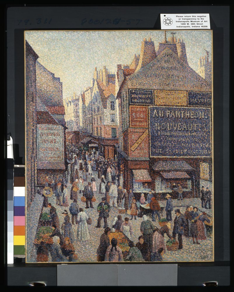 La Rue Mouffetard (óleo sobre tela) de Francesco Vinea
