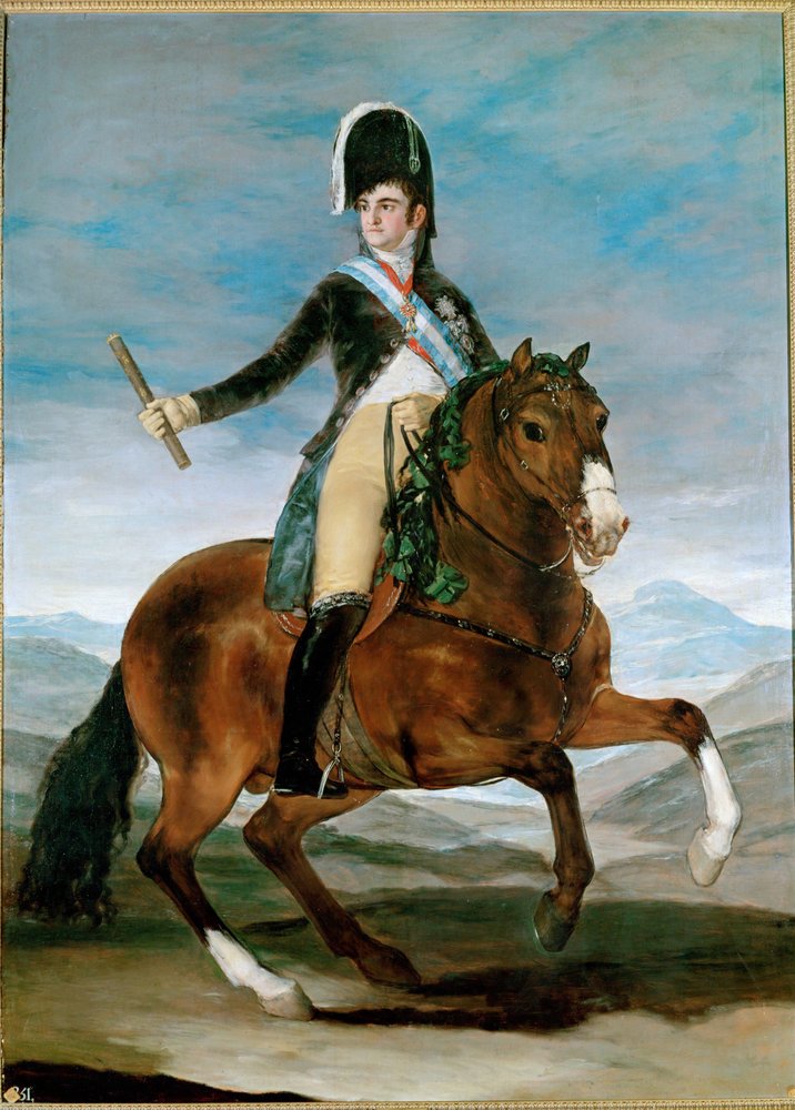 Rei Fernando VII, retrato equestre ... (pintura sobre tela) de Francisco Jose de Goya y Lucientes