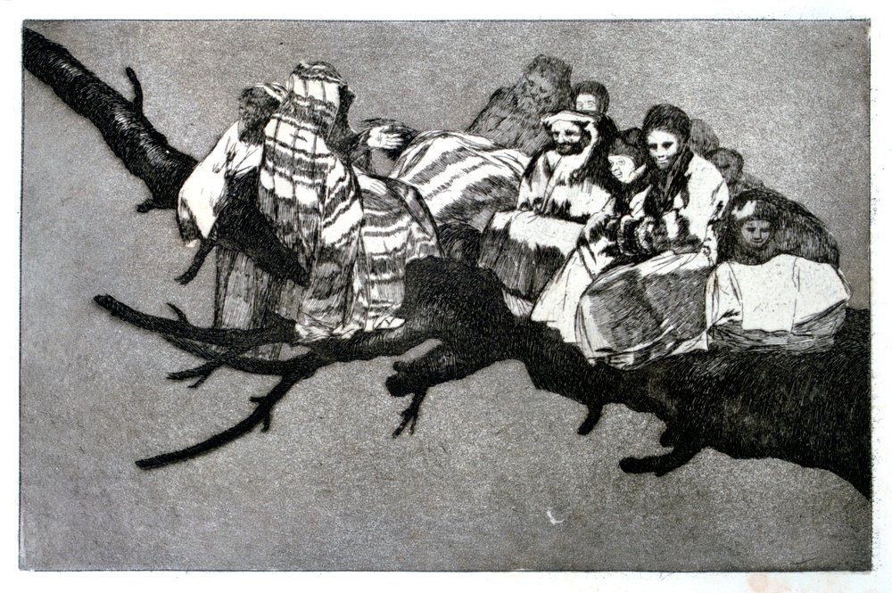 Sonho ridículo, 1819-1823 de Francisco de Goya