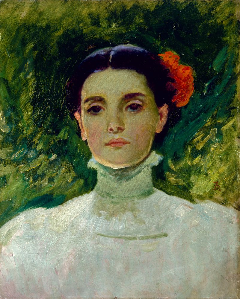 Retrato de Maggie Wilson, 1898 de Frank Duveneck