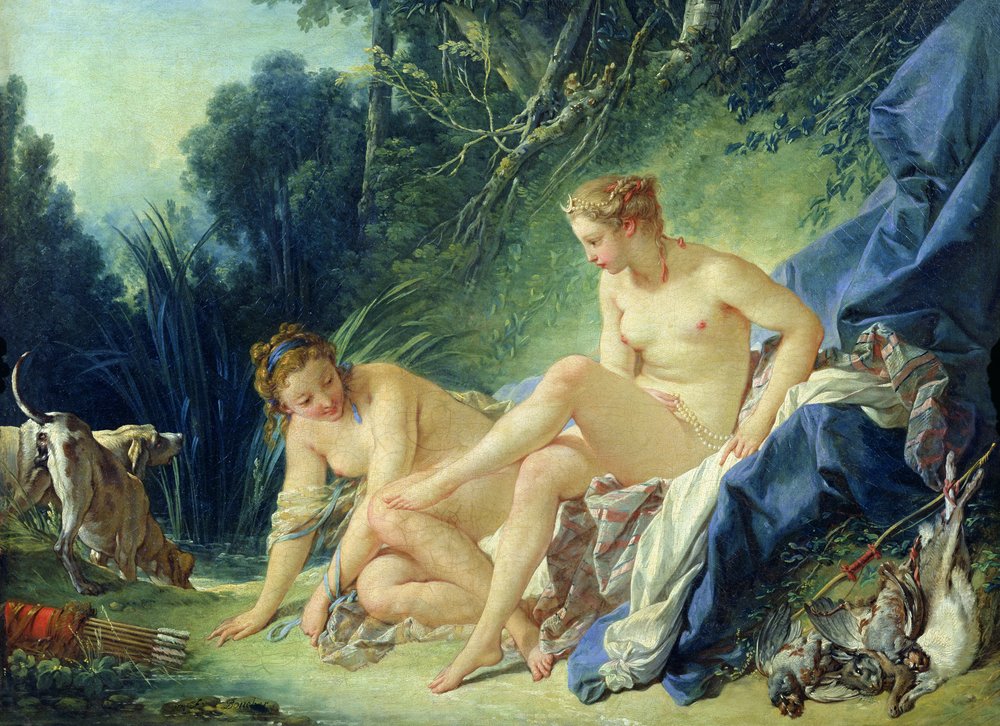 Diana saindo de seu banho, 1742 de François Boucher