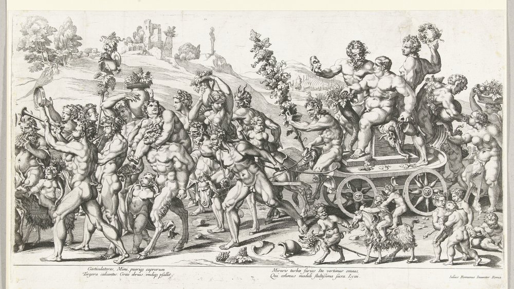 Triunfo de Baco, metade direita de François Chauveau (attributed to)