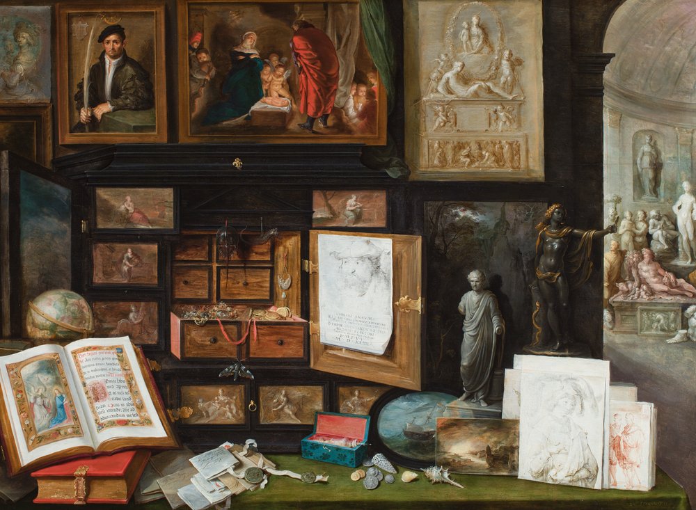 Gabinete de um colecionador. c.1617 (óleo sobre painel) de Frans II the Younger Francken