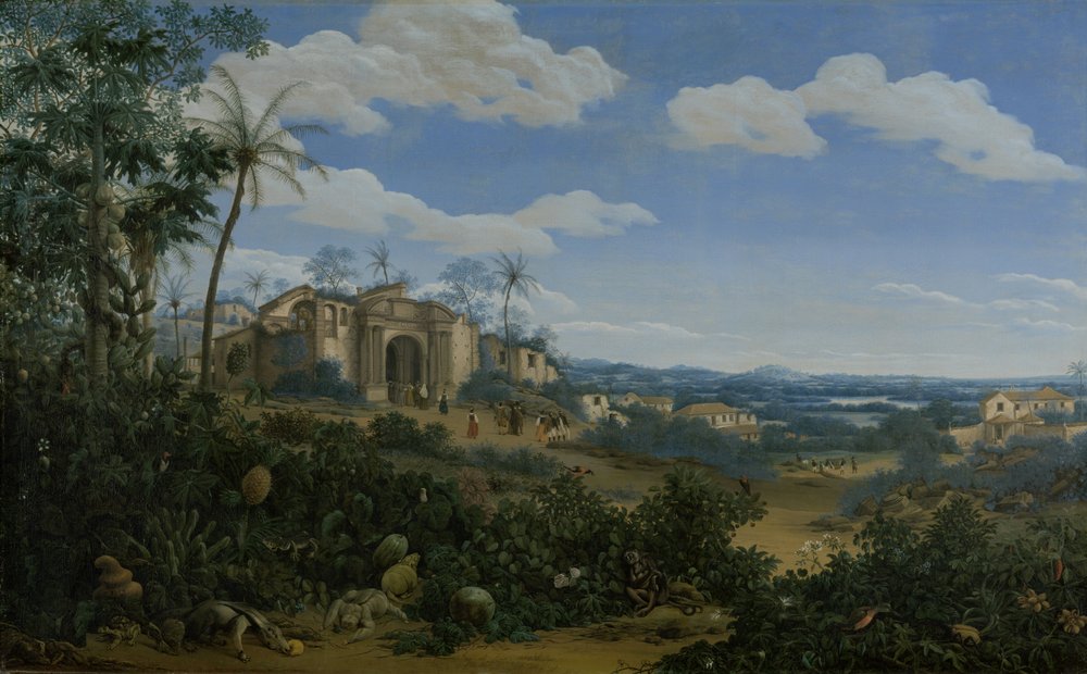 Vista de Olinda, Brasil, 1662 de Frans Post