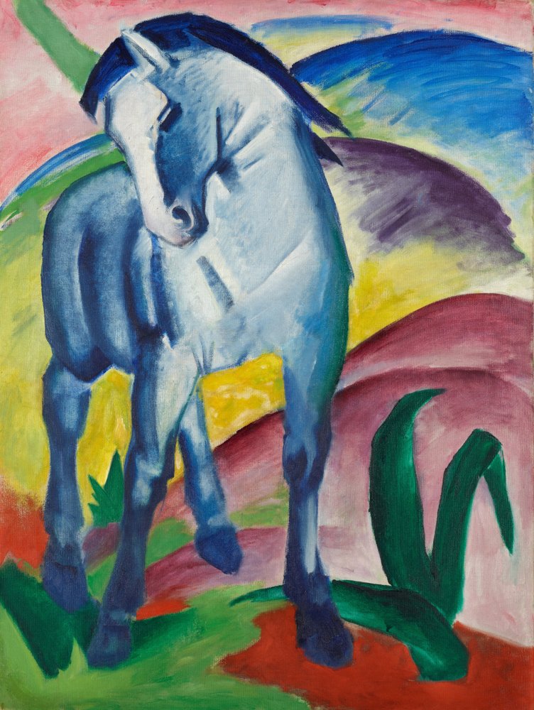 Cavalo azul eu de Franz Marc
