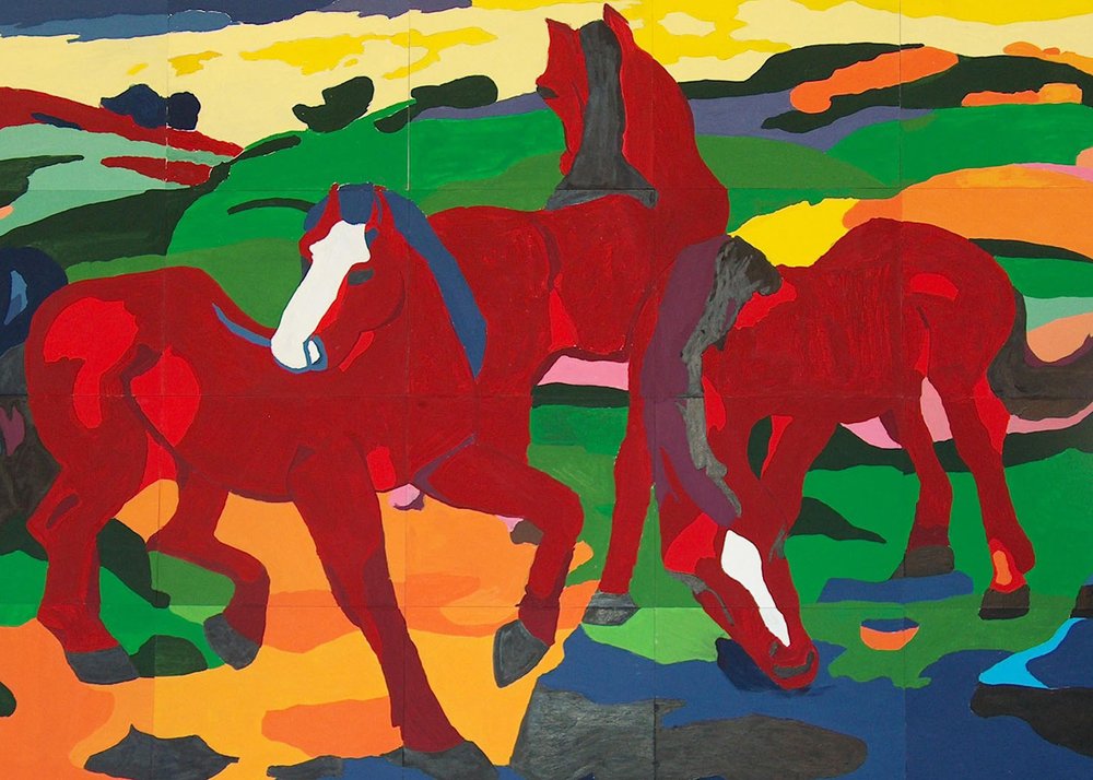 Cavalos vermelhos de Franz Marc
