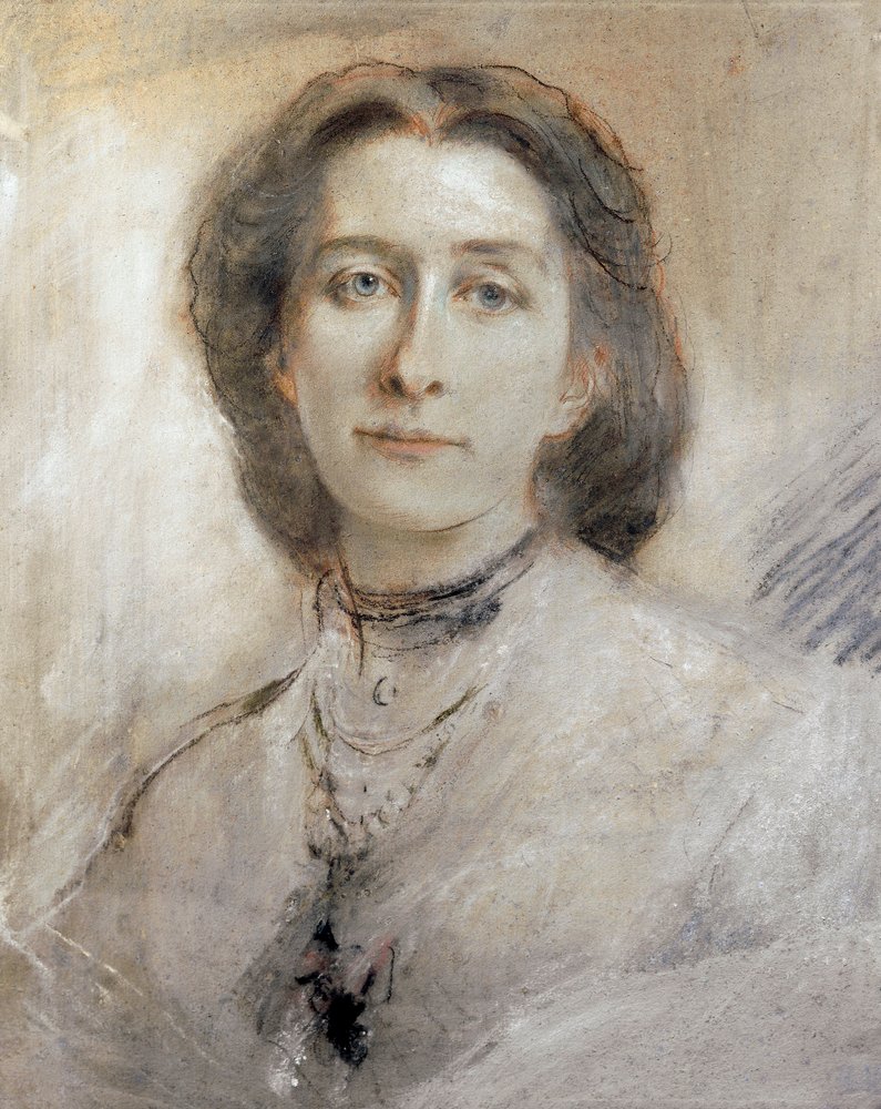 Alemanha, Retrato de Cosima Francesca Gaetana Wagner (1837 - 1930), filha de Franz Liszt e segunda esposa de Richard Wagner de Franz Seraph von Lenbach
