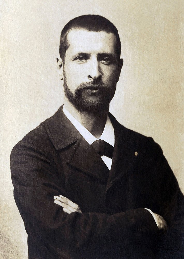 Retrato de Alexandre Yersin (foto a p/b) de French Photographer
