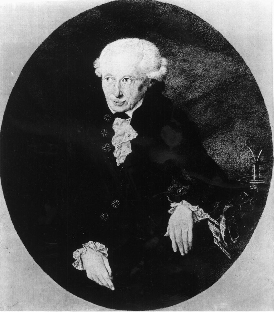 Retrato de Emmanuel Kant (1724-1804), publicado por F. Bruckmann, 1905 (mezzotint) de Georg Dobler