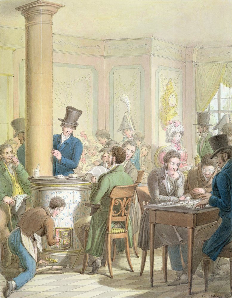 O Café de Commerce, do &39;Tableau de Paris&39; de Georg Emanuel Opitz
