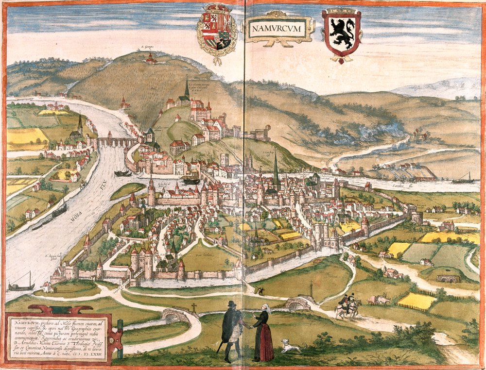 Namur, , Bélgica de Georg and Hogenberg Franz (1535-90) Braun