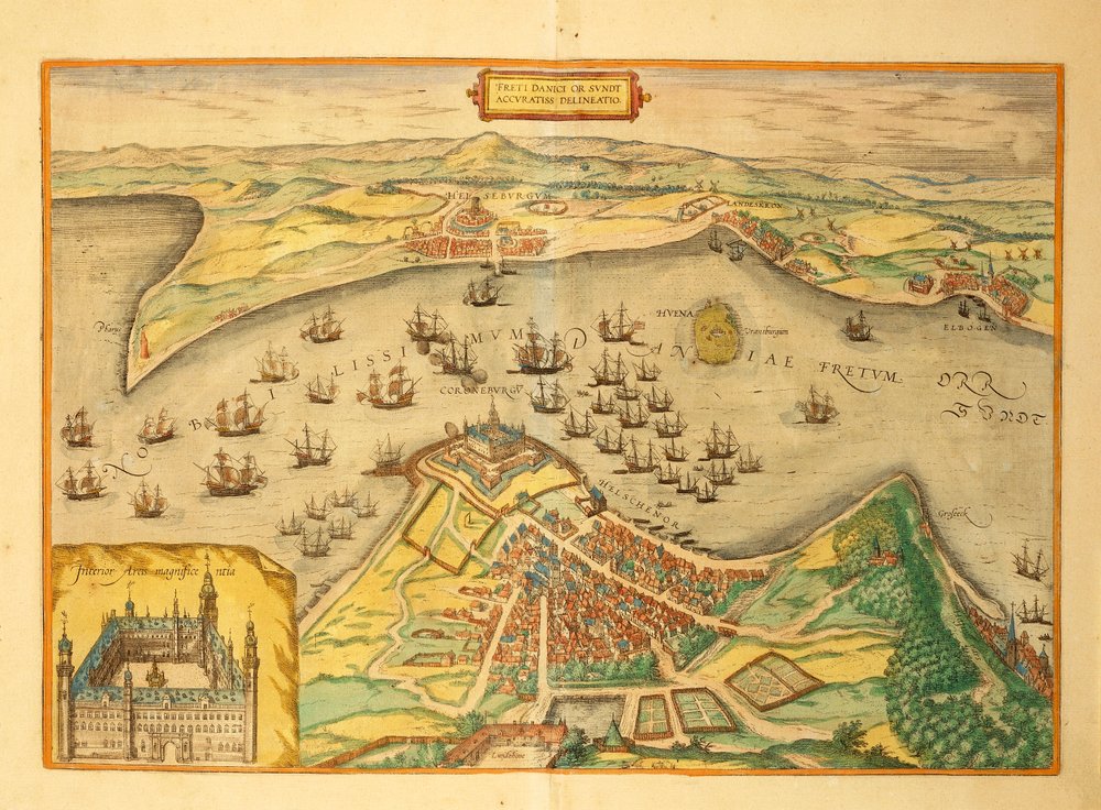 Kronborg do Civitates Orbis Terrarum, de Georg Braun
