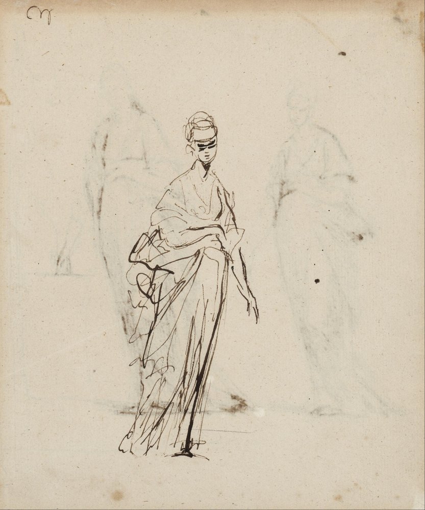 Figura feminina única de George Romney