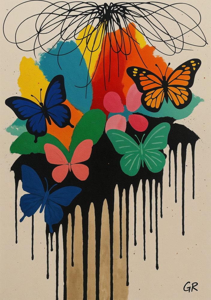 Signs We Hold On To, 2025 (acrílico sobre tela) de George Rosaly