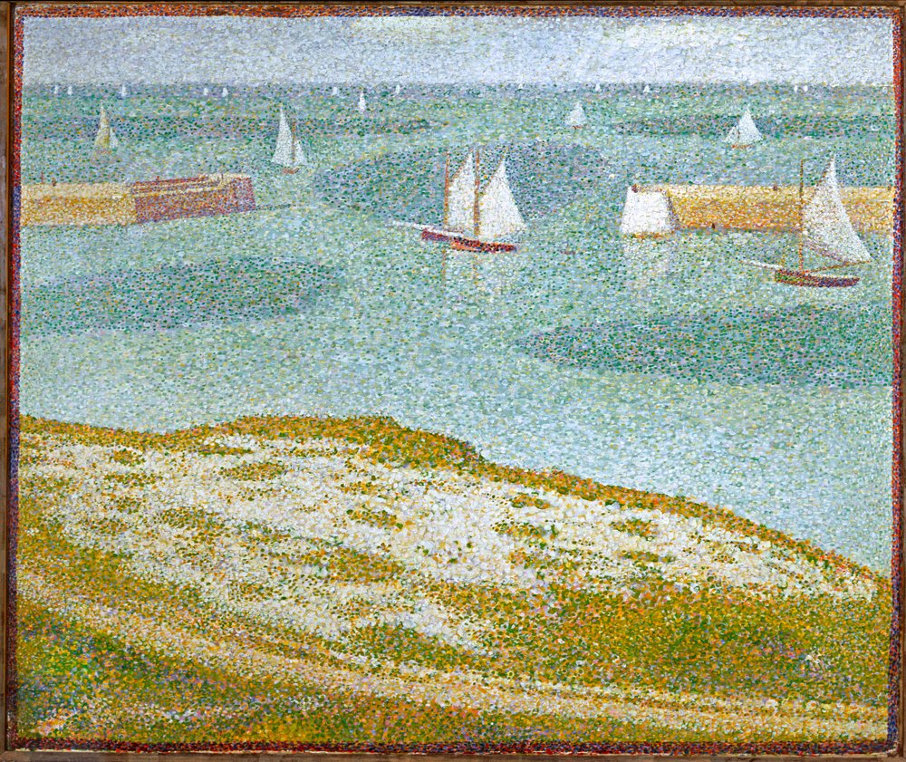 Entrada do porto (óleo sobre tela) de Georges Pierre Seurat