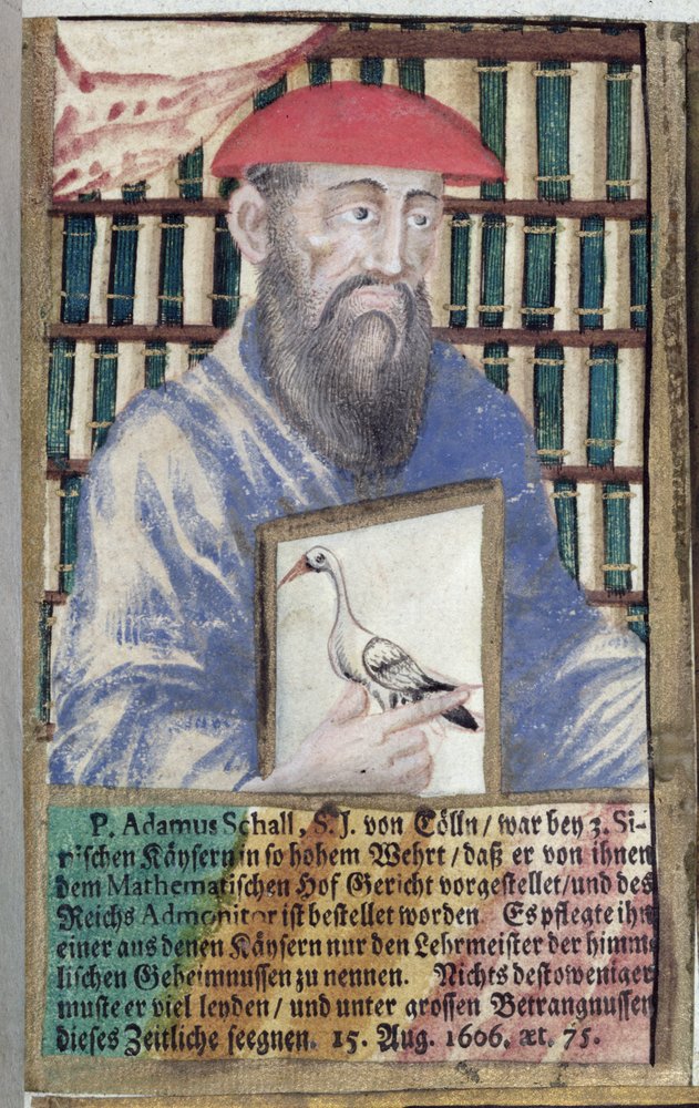 Padre Adam Schall von Bell (1591-1666) em traje chinês de German School
