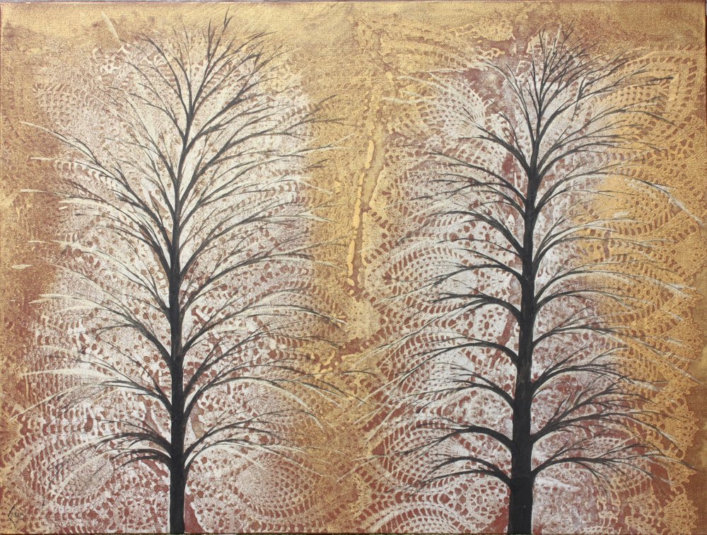 Journey 440 The couple #2, 2022 (acrílico sobre tela) de Gerrit Greve