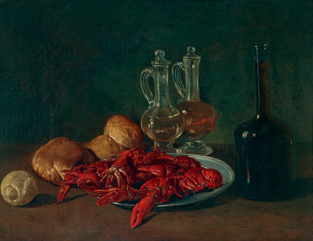 Camarões num prato de Giacomo Ceruti