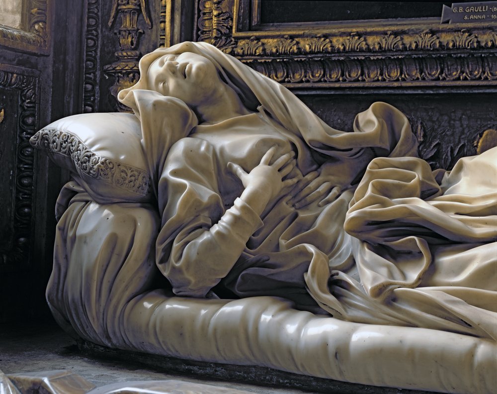 Morte do Beato Ludovica Albertoni, da Capela Altieri, 1674 (mármore) de Gian Lorenzo Bernini