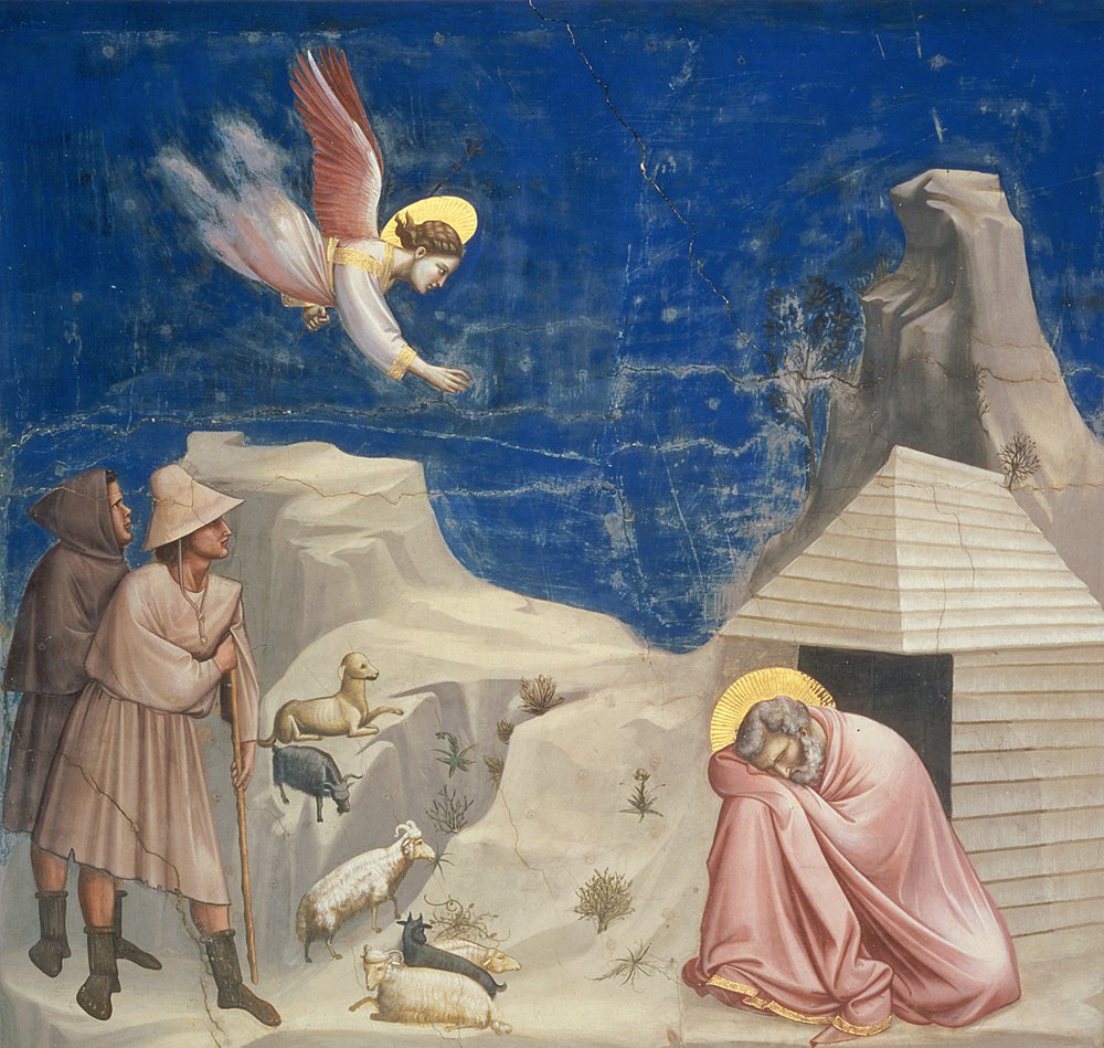 O Sonho de Joaquim, c. 1305 de Giotto di Bondone