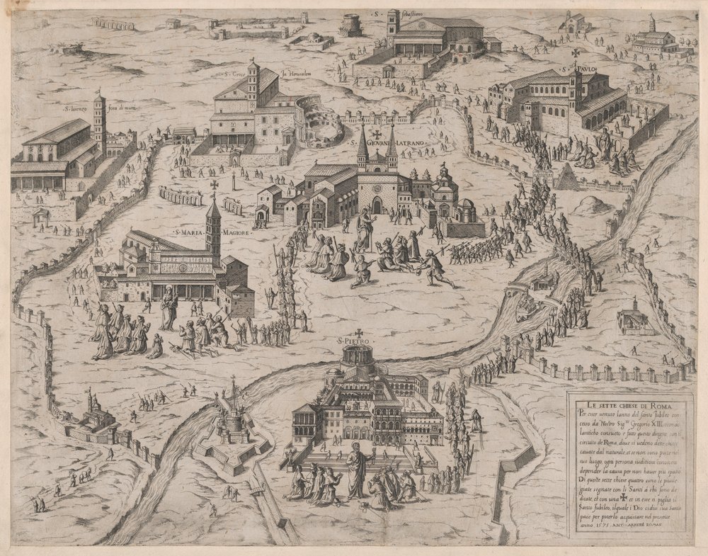 Speculum Romanae Magnificentiae: As Sete Igrejas de Roma Le Sette Chiese di Roma, 1575., 1575. de Giovanni Ambrogio Brambilla.