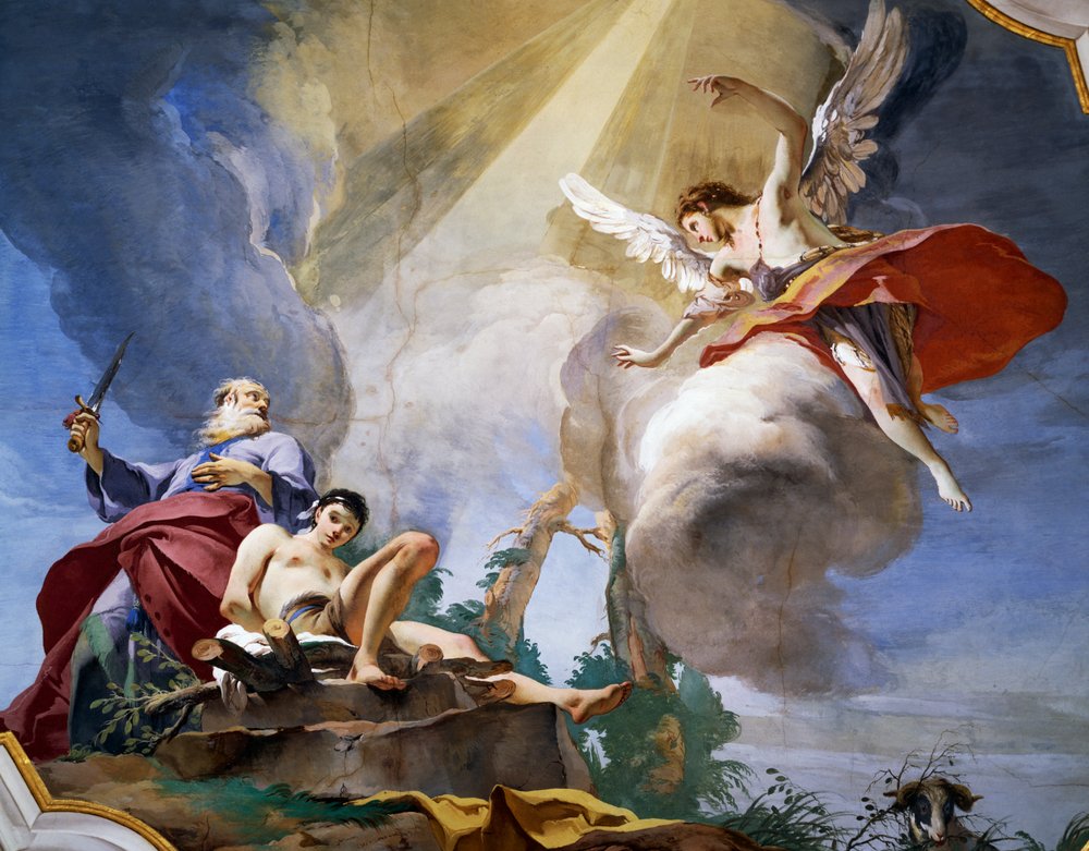 O Sacrifício de Abraão, detalhe de Giovanni-Battista Tiepolo