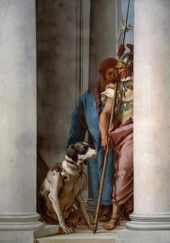 Ulisses e o seu cão Argus de Giovanni-Battista Tiepolo