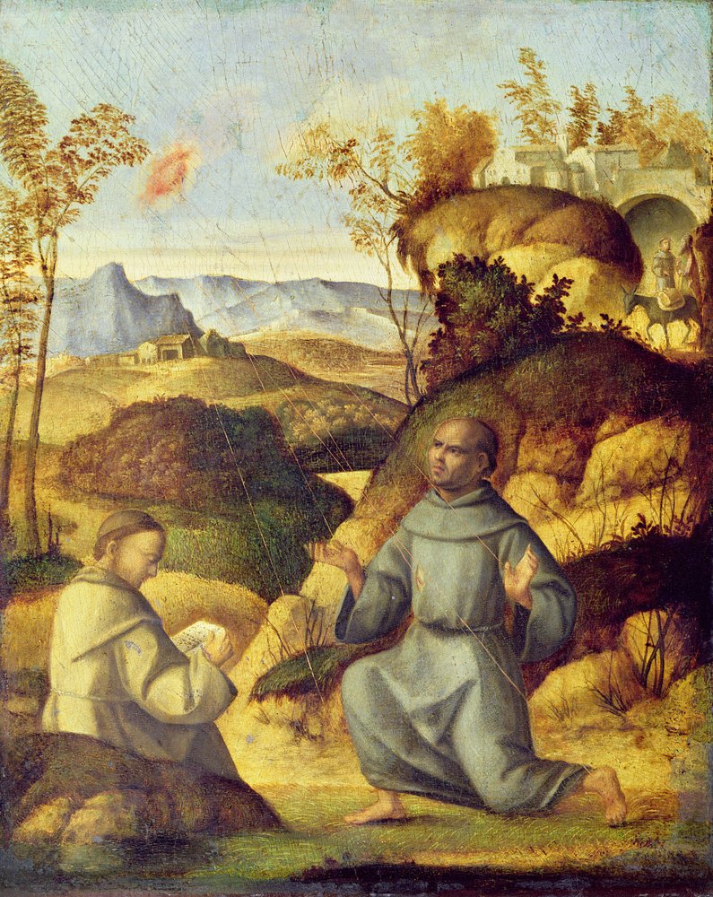 São Francisco recebendo os estigmas (óleo sobre painel) de Giovanni Battista Cima da Conegliano