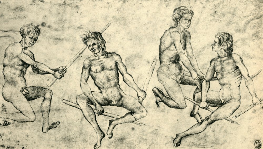 Quatro homens nus, meados do século XV, 1943. de Giovanni di Paolo