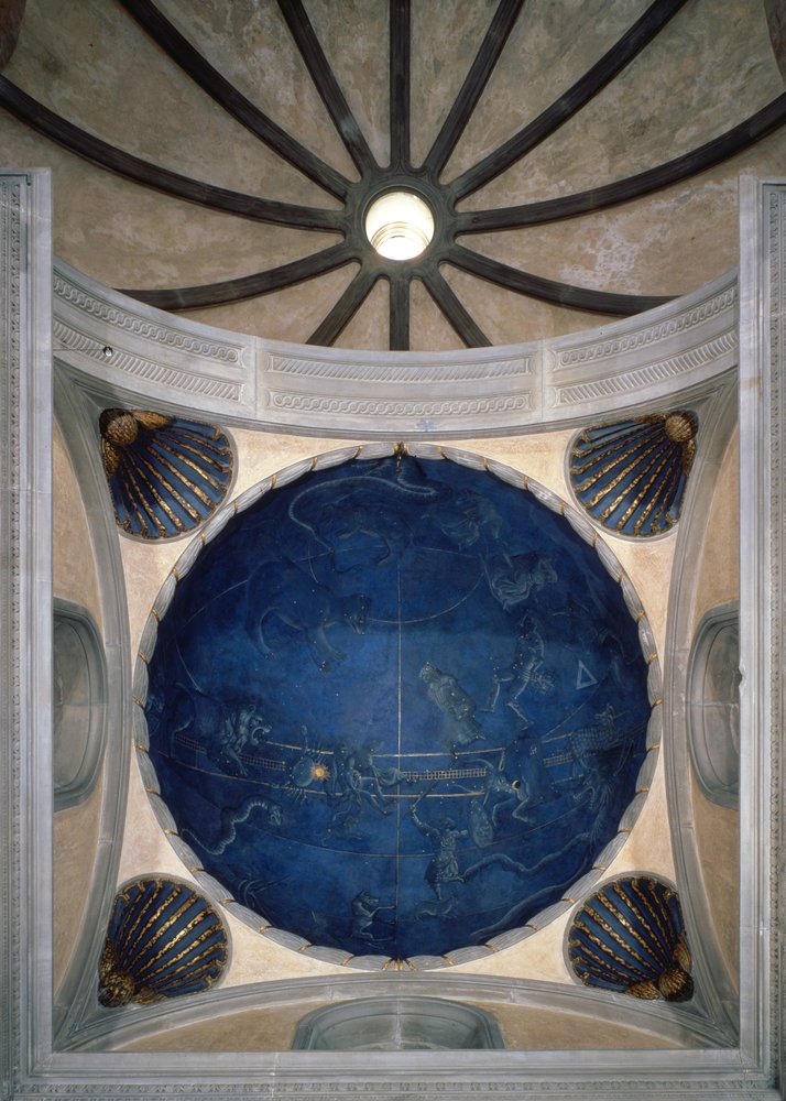 O Caminho do Sol através das estrelas na noite de 4 de julho de 1442, do intradorso sobre o altar, c.1430 de Giuliano dArrighi Pesello